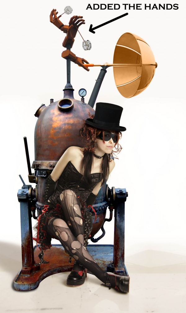 Creation of Steampunk Girl: Step 12
